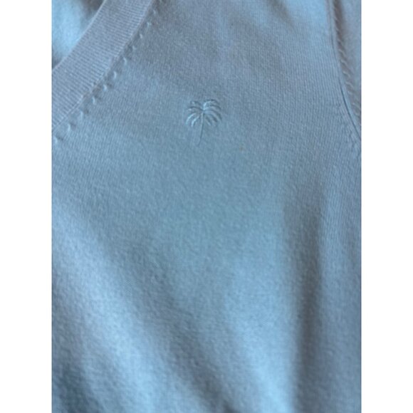 Lilly Pulitzer Womens V-Neck Sweater M Blue Cotton Blend - Picture 4 of 13